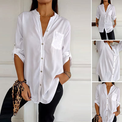 Chemise de tous les jours à paillettes et patchwork