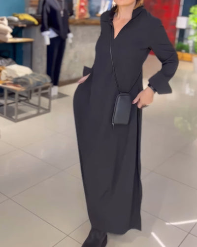 Misha | Élégante robe longue stretch