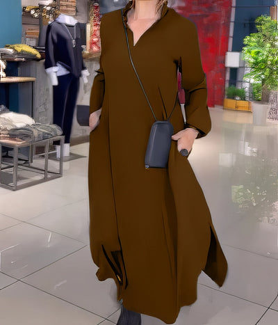 Misha | Élégante robe longue stretch